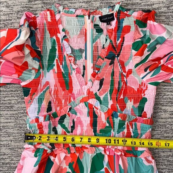 NWT Jessie Zhao Ramona Watermelon Smocked Midi
Dress Size 6 - Picture 10 of 12